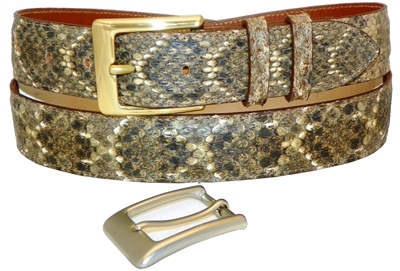 Rattlesnake Belt 1 3/16" with 2 Classic Buckles