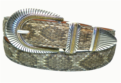 Rattlesnake Belt 1 3/16" with Southwest Buckle Set