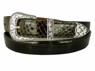 Alligator Belt 1 1/2" with Taos Buckle Set