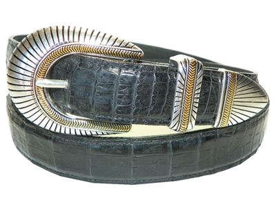 Crocodile Belt 1 1/2" with Southwest Buckle Set