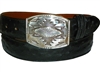 Ostrich Belt 1 1/2" with Santa Fe Buckle