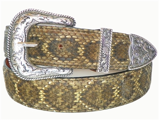 Rattlesnake Belt 1 1/2" with Taos Buckle Set