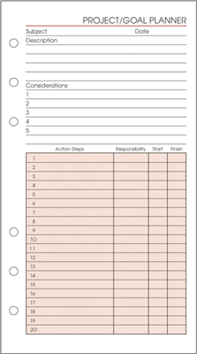 657 Time-In-Hand Planner - Project Goal Planner Pages