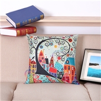 Vintage Homes Style 2 Square Decorative Pillow