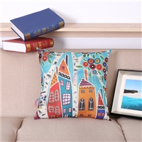 Vintage Homes Style 4 Square Decorative Pillow