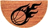 Basketball Half Moon Custom Handpainted Sports Welcome Doormat by Killer Doormats