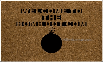 Bomb Dot Com Custom Doormat by Killer Doormats