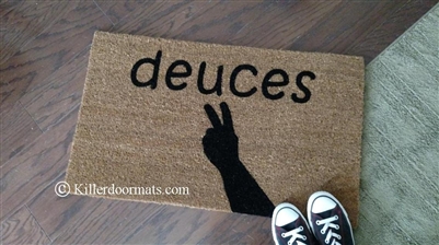 Deuces Custom Handpainted Doormat by Killer Doormats