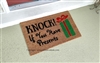 Knock If You Have Presents Custom Hand Painted Funny Holiday Seasonal Welcome Door Mat by Killer Doormats