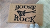 House of Rock with Guitar Custom Handpainted Welcome Doormat by Killer Doormats