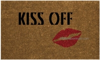 Kiss Off Custom Doormat by Killer Doormats