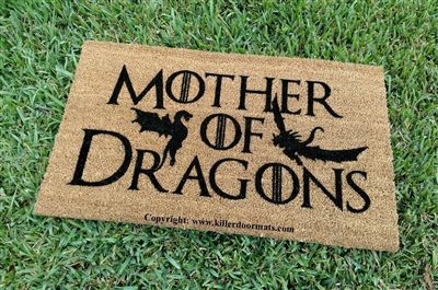 Mother of Dragons GoT Custom Handpainted Fandom Doormat by Killer Doormats