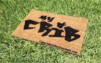 My Crib Graffiti Custom Handpainted Welcome Mat by Killer Doormats