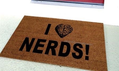 I Love Nerds Custom Doormat by Killer Doormats