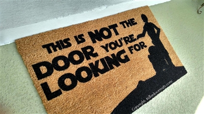 This Is Not The Door You're Looking For Custom Handpainted Fandom Doormat by Killer Doormats, Version 2