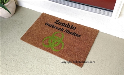 Zombie Outbreak Shelter Custom Doormat by Killer Doormats