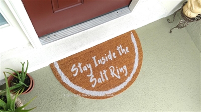 Stay Inside the Salt Ring Half Moon Custom Handpainted Fandom Welcome Doormat by Killer Doormats