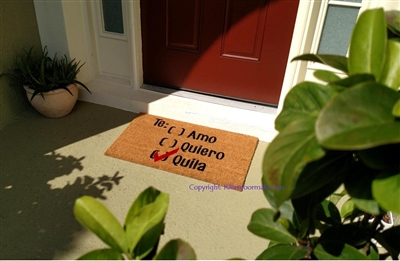 Te Amo Te Quiero Te Quila Custom Doormat by Killer Doormats