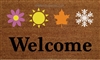 Welcome Four Seasons Custom Handpainted Doormat by Killer Doormats