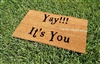 Yay! It's You Custom Handpainted Funny Welcome Doormat by Killer Doormats