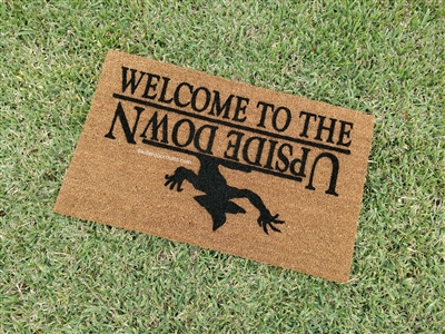 Stranger Fandom Welcome to the Upside Down Custom Hand Painted Welcome Door Mat by Killer Doormats