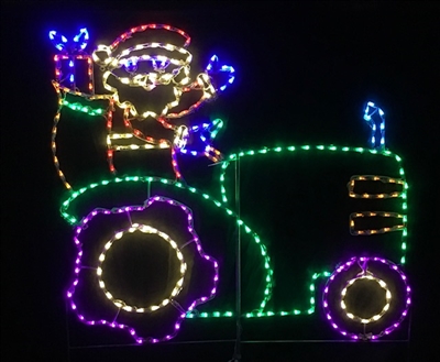 Santa Claus Driving Tractor