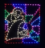 Stained Glass With Nativity Silhouette