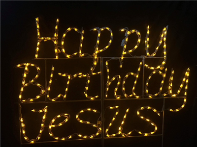 Happy Birthday Jesus - Cursive