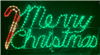 Merry Christmas Cursive with Candy Cane