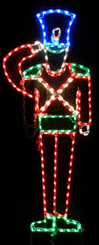 Soldier Saluting Animated XLarge LED