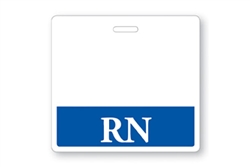 Badge Buddy - Blue "RN" Horizontal (QTY 4 packs of 25)