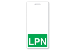 Badge Buddy Green "LPN" Vertical  (QTY 4 packs of 25)