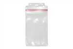 Clear Vinyl Vertical Badge Holder W/ Resealable Top (QTY 100)