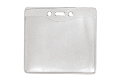 Clear Vinyl Horizontal Name Badge Size W/ Slot & Chain Holes (QTY 100)