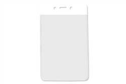 White  Vertical Vinyl Color-Bar Badge Holder - Data/Credit Card Size (QTY 100)