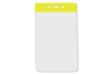 Yellow  Vertical Vinyl Color-Bar Badge Holder - Data/Credit Card Size (QTY 100)