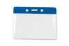 Blue Horizontal Vinyl Color-Bar Badge Holder -Gov't/Military Size (QTY 100)
