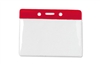 Red Horizontal Vinyl Color-Bar Badge Holder -Gov't/Military Size (QTY 100)