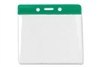 Green Horizontal Vinyl Color-Bar Badge Holder - Extra Large Size (QTY 100)