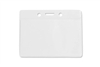 White Horizontal Vinyl Badge Holder Credit/Data Card Size (QTY 100)