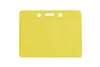 Yellow Horizontal Vinyl Badge Holder Credit/Data Card Size (QTY 100)