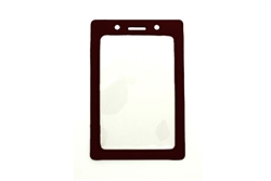 Black Vertical Vinyl Color-Frame Badge Holder Credit/Data Card Size (QTY 100)