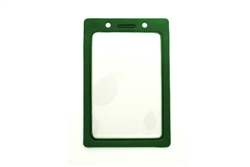 Green Vertical Vinyl Color-Frame Badge Holder Credit/Data Card Size (QTY 100)