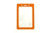 Orange Vertical Vinyl Color-Frame Badge Holder Credit/Data Card Size (QTY 100)