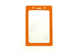Orange Vertical Vinyl Color-Frame Badge Holder Credit/Data Card Size (QTY 100)