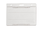 Frosted Clear Horizontal Open-face Rigid Plastic Card Holder (QTY 100)