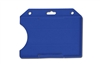 Blue Horizontal Open-face Rigid Plastic Card Holder  (QTY 100)