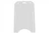 Frosted Clear Vertical Open-face Rigid Plastic Card Holder (QTY 100)