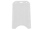 Frosted Clear Vertical Open-face Rigid Plastic Card Holder (QTY 100)