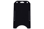 Black Vertical Open-face Rigid Plastic Card Holder (QTY 100)